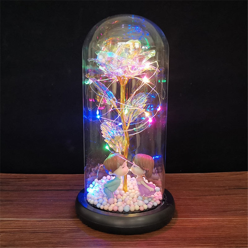 LED Light Foil Flower Gift