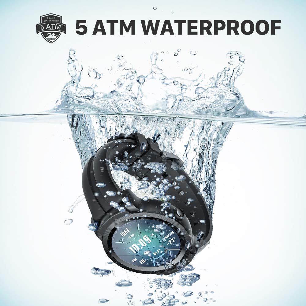 TicWatch E2 Wear OS by Google Smart Watch Built-in GPS iOS & amp, Android 5ATM Waterproof Long Battery life for Men & Women