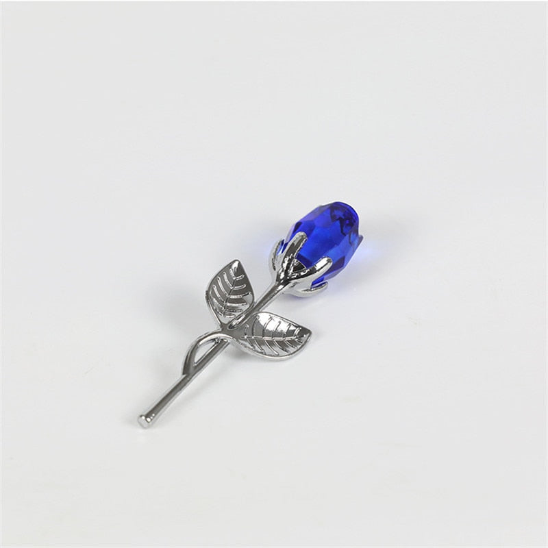 Crystal Glass Rose For Valentines Day Gift
