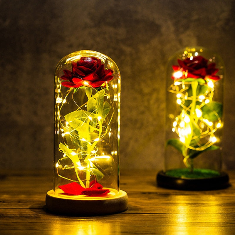 LED Light Foil Flower Gift