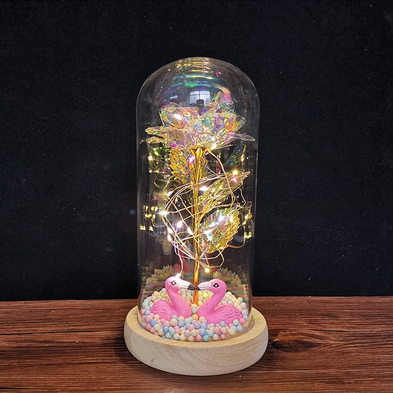 LED Light Foil Flower Gift
