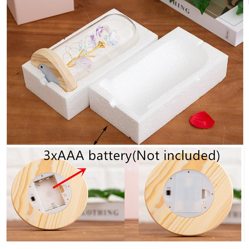 LED Light Foil Flower Gift