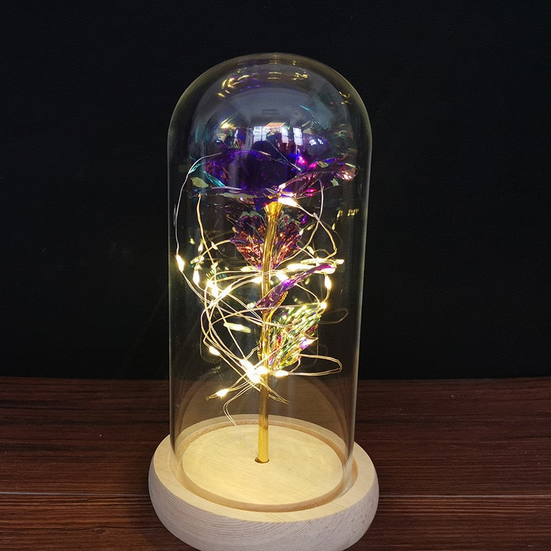 LED Light Foil Flower Gift