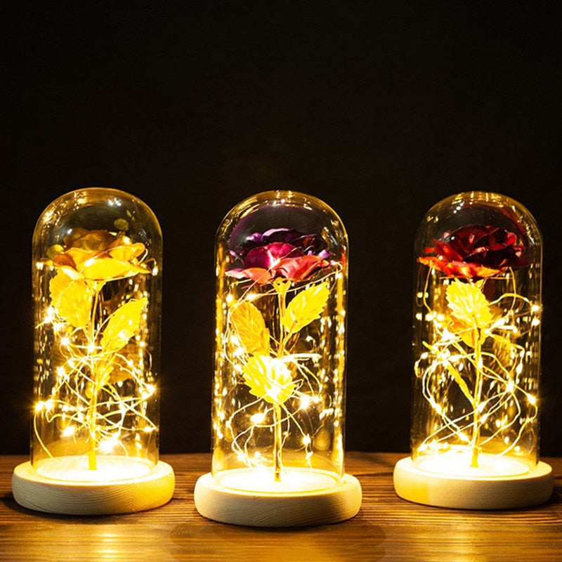 LED Light Foil Flower Gift
