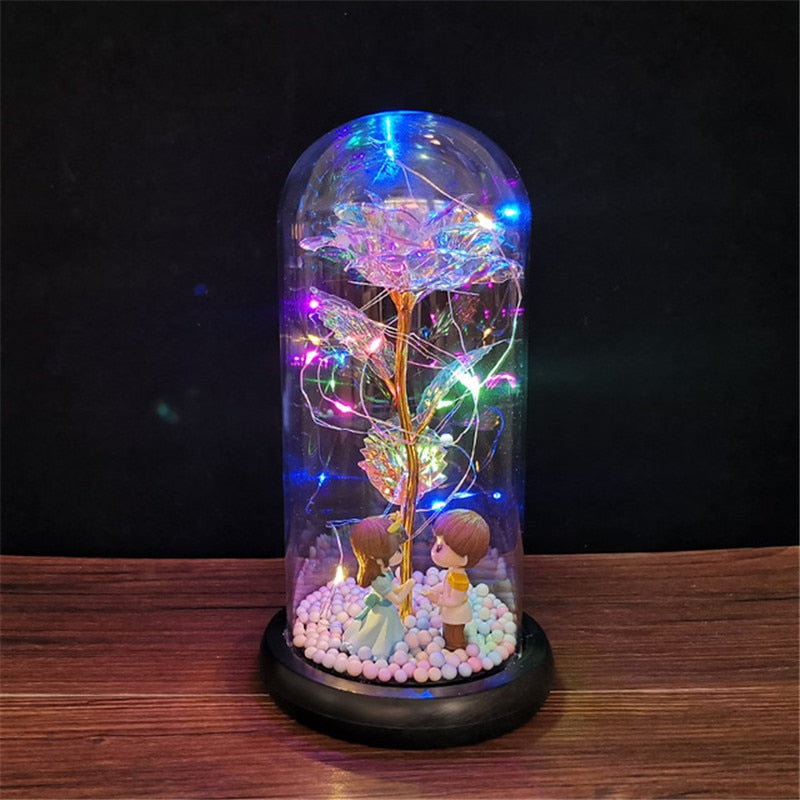 LED Light Foil Flower Gift