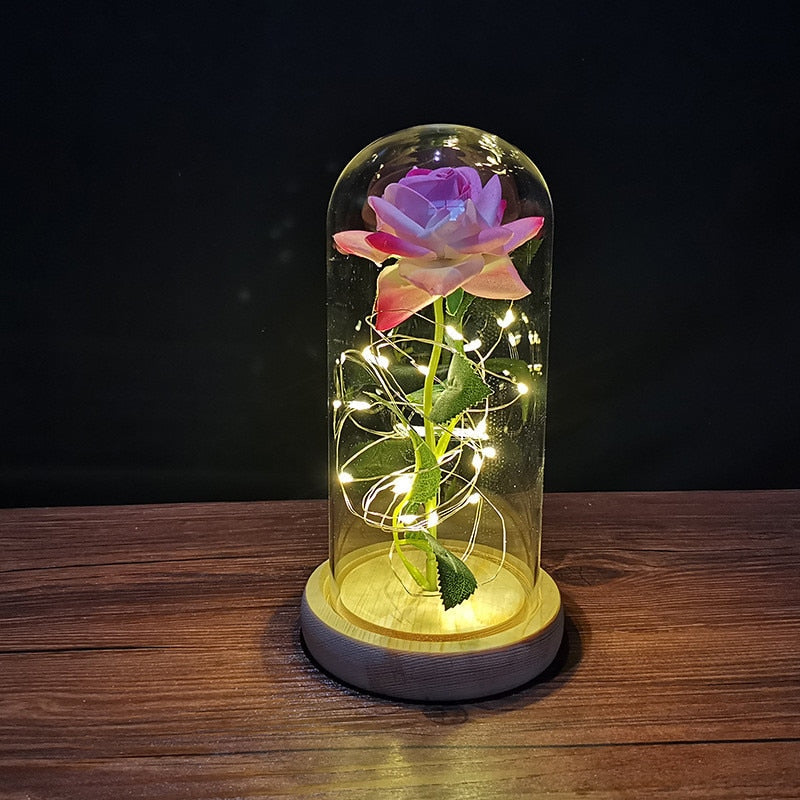 LED Light Foil Flower Gift