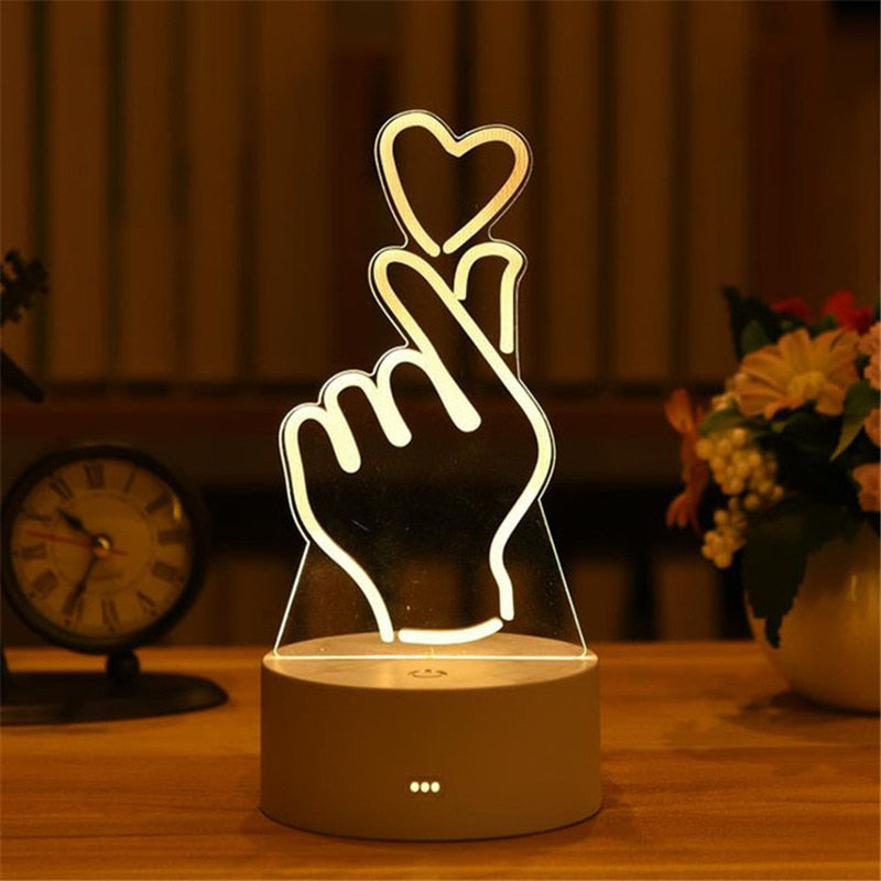 3D Acrylic USB LED Night Lamp
