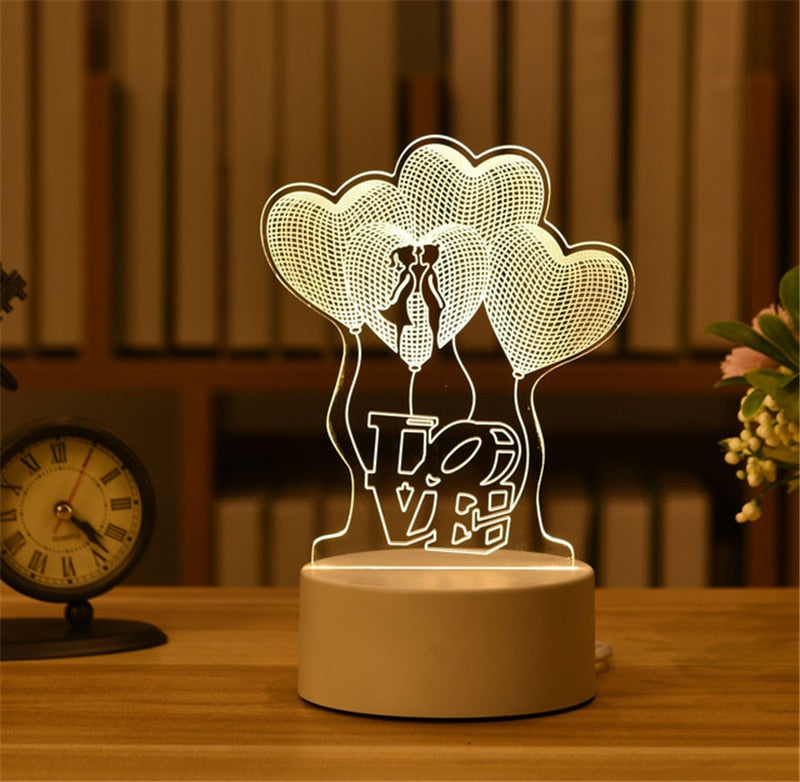 3D Acrylic USB LED Night Lamp