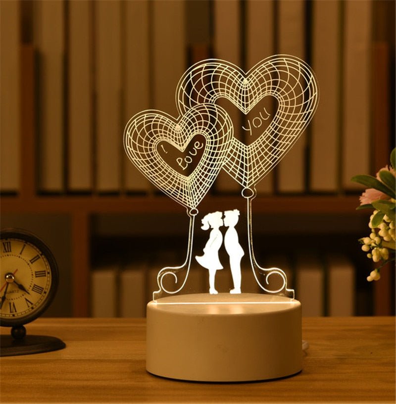 3D Acrylic USB LED Night Lamp