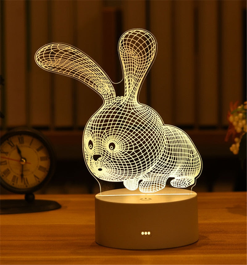 3D Acrylic USB LED Night Lamp