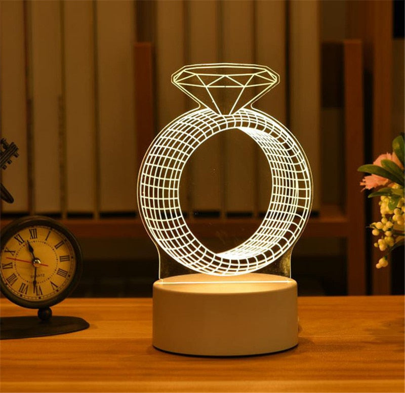 3D Acrylic USB LED Night Lamp