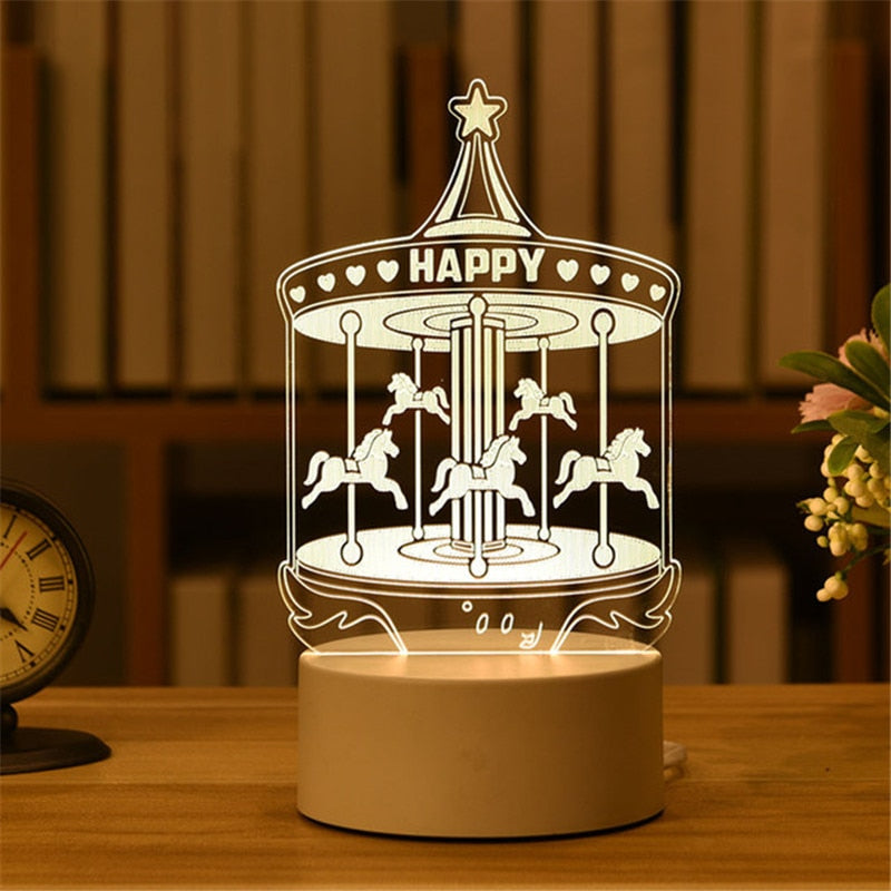 3D Acrylic USB LED Night Lamp