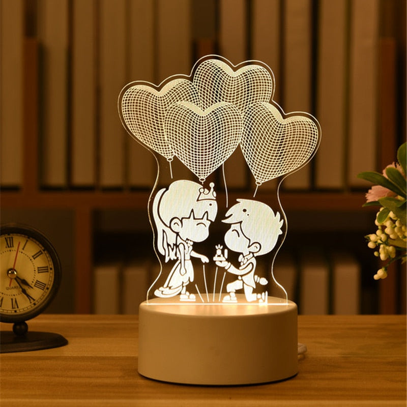 3D Acrylic USB LED Night Lamp