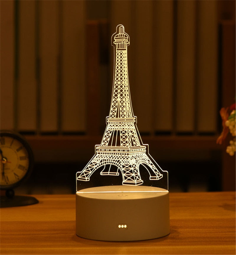 3D Acrylic USB LED Night Lamp