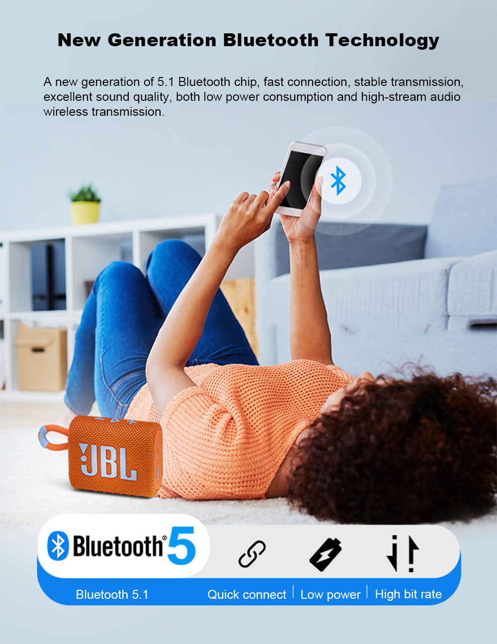 JBL GO 3 Waterproof Wireless Sport Bluetooth Speaker