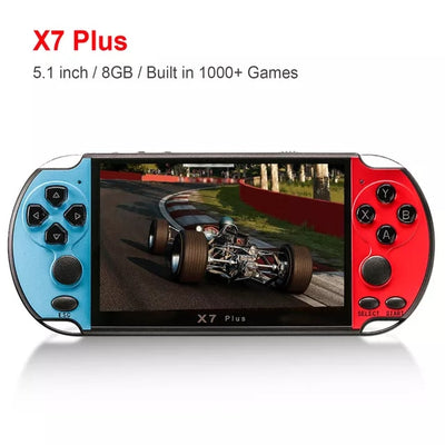 Plus Video Game Console 16GB Handheld Double Joystick 7 Inch Game Controller Spupport AV Output TF Card Video Music E-book